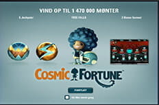 Cosmic Fortune er Maria Casinos jackpotslot og byder p? mange timers underholdning