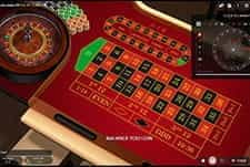 In-game Auto Roulette table view at Clover Casino