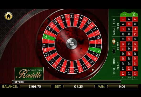 A demo version of Double Zero Roulette.