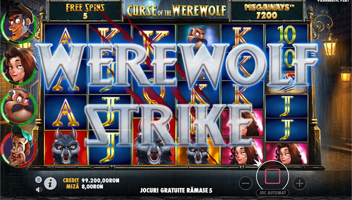 Curse of the Werewolf Megaways slot cu speciale