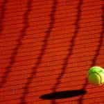 Tennis ball bouncing.