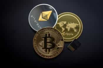 Cryptocurrency coins including Bitcoin, Ethereum and Ripple.