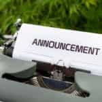 Announcement in a typewriter machine.