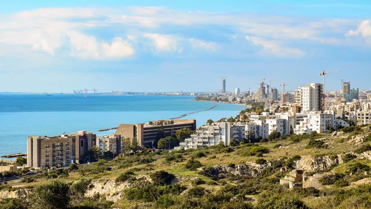 Limassol city on the coast