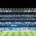 Real Madrid stadium at night.